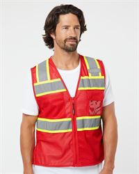 Kishigo B150-156 EV Series Enhanced Visibility 3 Pocket Mesh Vest