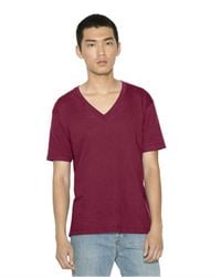 American Apparel 2456 USA-Made Unisex Fine Jersey V-Neck Tee