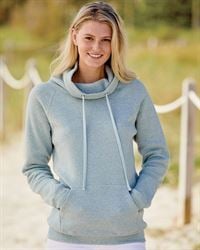 preview image of MV Sport W20155 Women's Space-Dyed Cowl Neck Sweatshirt