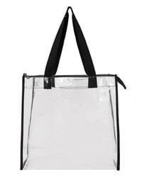 preview image of OAD OAD5006 OAD Clear Zippered Tote with Full Gusset