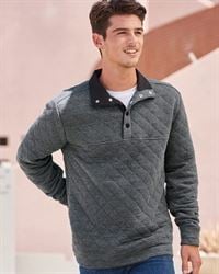 preview image of J. America 8890 Quilted Snap Pullover