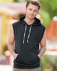 preview image of J. America 8877 Triblend Sleeveless Hooded Sweatshirt