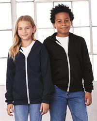 BELLA + CANVAS 3739Y Youth Sponge Fleece Full-Zip Hoodie