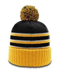 preview image of Richardson 134 Stripe Pom Cuffed Beanie