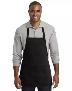 preview image of Port Authority    Medium-Length Two-Pocket Bib Apron. A601