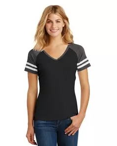 preview image of District    Women's Game V-Neck Tee. DM476