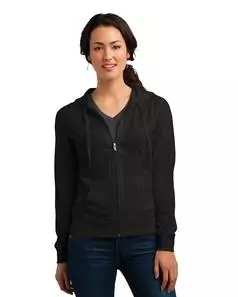 preview image of District DT2100 Women's Fitted Jersey Full-Zip Hoodie