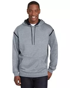 preview image of Sport-Tek   Tech Fleece Colorblock Hooded Sweatshirt. F246