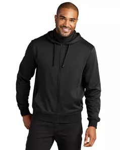 preview image of Port Authority F814 Smooth Fleece Hooded Jacket