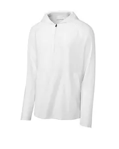 preview image of Sport-Tek JST488 Repeat 1/2-Zip Long Sleeve Hooded Jacket