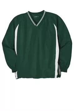 preview image of Sport-Tek JST62 Tipped V-Neck Raglan Wind Shirt