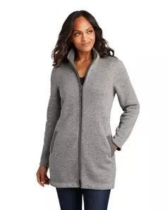 preview image of Port Authority L425 Women's Arc Sweater Fleece Long Jacket