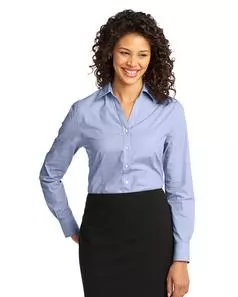 preview image of Port Authority L640 Women's Crosshatch Easy Care Shirt