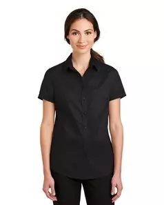 preview image of Port Authority   Women's Short Sleeve SuperPro   Twill Shirt. L664