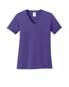 preview image of Port & Company LPC54V Women's Core Cotton V-Neck Tee