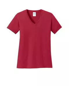 preview image of Port & Company LPC54V Women's Core Cotton V-Neck Tee
