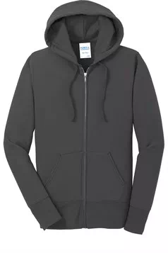 preview image of Port & Company LPC78ZH Women's Core Fleece Full-Zip Hooded Sweatshirt