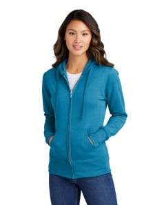 preview image of Port & Company   Women's Core Fleece Full-Zip Hooded Sweatshirt. LPC78ZH