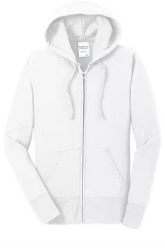 preview image of Port & Company LPC78ZH Women's Core Fleece Full-Zip Hooded Sweatshirt