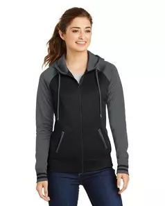 preview image of Sport-Tek LST236 Women's Sport-Wick Varsity Fleece Full-Zip Hooded Jacket