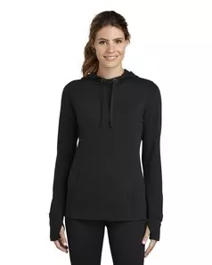 preview image of Sport-Tek LST296 Women's PosiCharge Tri-Blend Wicking Fleece Hooded Pullover