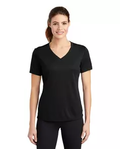 preview image of Sport-Tek   Women's PosiCharge   RacerMesh   V-Neck Tee. LST340