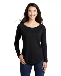 preview image of Sport-Tek LST400LS Women's PosiCharge Long Sleeve Tri-Blend Wicking Scoop Neck Raglan Tee