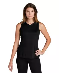 preview image of Sport-Tek    Women's PosiCharge    Tri-Blend Wicking Draft Hoodie Tank. LST410