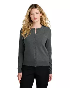 preview image of Port Authority   Women's Easy Care Crewneck Cardigan Sweater LSW2870