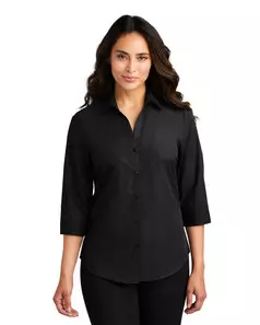 preview image of Port Authority LW102 Women's 3/4-Sleeve Carefree Poplin Shirt