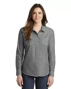 preview image of Port Authority LW380 Women's Slub Chambray Shirt