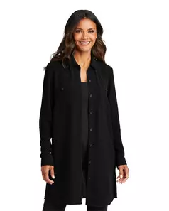 preview image of Port Authority LW715 Women's Textured Crepe Long Tunic
