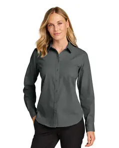 preview image of Port Authority LW816 Women's Long Sleeve Nailhead Easy Care Shirt