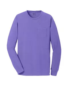 preview image of Port & Company PC099LSP Beach Wash Garment-Dyed Long Sleeve Pocket Tee
