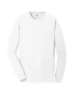 preview image of Port & Company PC099LSP Beach Wash Garment-Dyed Long Sleeve Pocket Tee