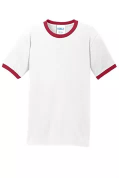 preview image of Port & Company PC54R Core Cotton Ringer Tee