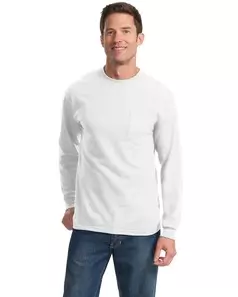 preview image of Port & Company PC61LSPT Tall Long Sleeve Essential Pocket Tee