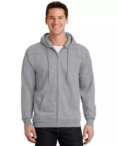 preview image of Port & Company PC90ZH Essential Fleece Full-Zip Hooded Sweatshirt