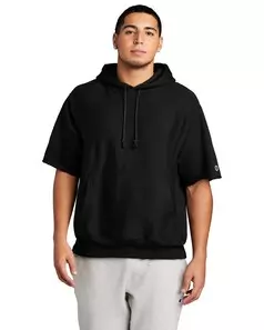 preview image of S101SS Reverse Weave Short Sleeve Hooded Sweatshirt