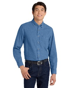 preview image of Port Authority Long Sleeve Denim Shirt. S600