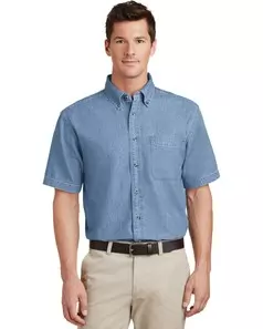 preview image of Port & Company SP11 Short Sleeve Value Denim Shirt