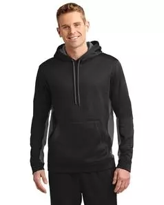 preview image of Sport-Tek ST235 Sport-Wick Fleece Colorblock Hooded Pullover