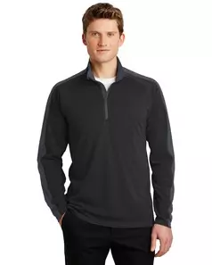 preview image of Sport-Tek ST861 Sport-Wick Textured Colorblock 1/4-Zip Pullover