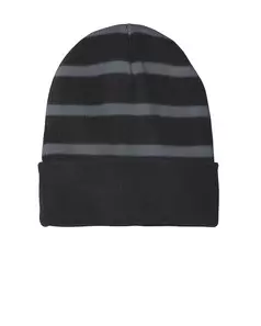 preview image of Sport-Tek   Striped Beanie with Solid Band. STC31