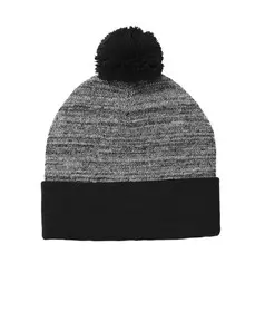 preview image of Sport-Tek    Heather Pom Pom Beanie STC41
