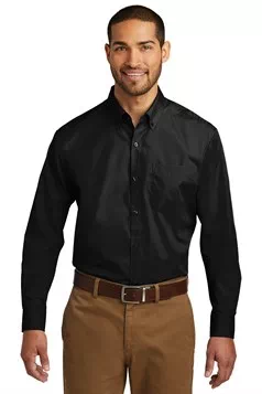 preview image of Port Authority Tall Long Sleeve Carefree Poplin Shirt. TW100