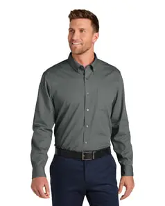 preview image of Port Authority Long Sleeve Nailhead Easy Care Shirt W816