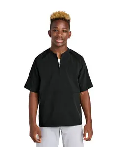preview image of Sport-Tek Youth Repeat 1/2-Zip Short Sleeve Jacket YJST489