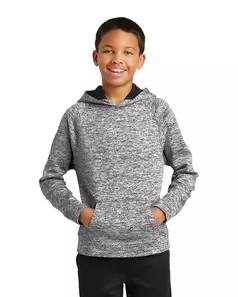 preview image of Sport-Tek   Youth PosiCharge   Electric Heather Fleece Hooded Pullover. YST225