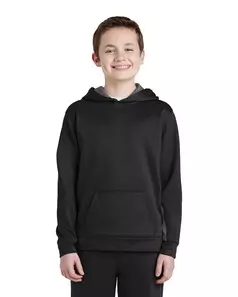 preview image of Sport-Tek   Youth Sport-Wick   Fleece Colorblock Hooded Pullover.  YST235